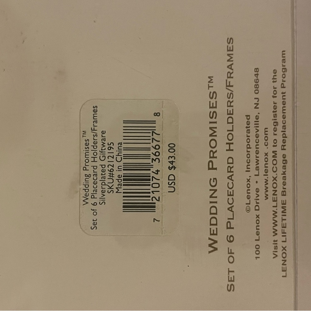 Lenox Dual-Tone Floral Photo Frame‎ Collection - Picture 4 of 5